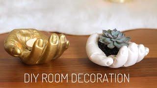 #DIY Alçı Saksı ve Mumluk Yapımı ( Diy Room Decoration )