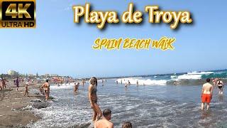 TENERIFE - PLAYA DE TROYA | Walk on the Beach on a Very Hot day ​ Spain July 2022