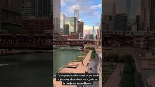 Chicago Riverwalk from dusk till dawn. #business #opportunity #entrepreneur #shorts