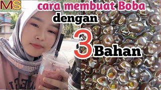 cara membuat boba dengan tiga bahan || Boba pearl