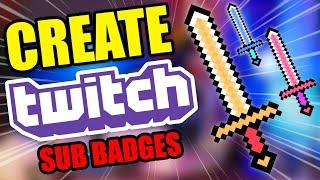 How To Create Free Twitch Sub Badges With Canva #twitch #subbadges