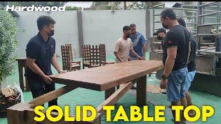 10 SEATERS MADE OF SOLID HARDWOOD | 1 PIECE TABLE TOP