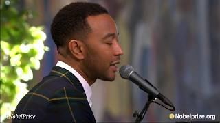 John Legend performs live "Redemption Song" by Bob Marley at 2017 Nobel Peace Prize award ceremony