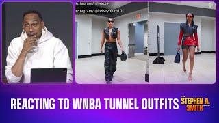 Stephen A. reacts to WNBA tunnel outfits