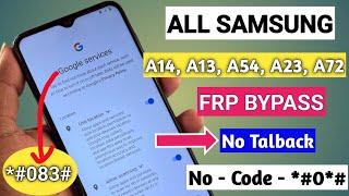 SAMSUNG A14, A13, A54, A23, A72 FRP Bypass/Google Account Lock Remove | fix enable Adb failed