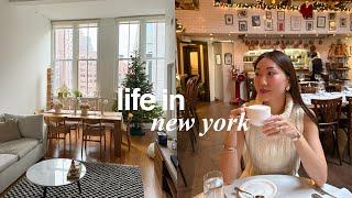 LIFE IN NEW YORK | a cozy week, holiday season vibes, secret santa with my girls!!