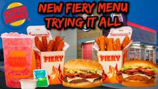 Burger King NEW Fiery Menu From Mild To Wild (Trying All 5 Items)