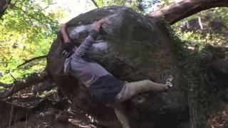 NYC Bouldering: Fort Tryon: Sherman Boulders: French Connection V6***