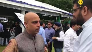 Indian High Commissioner to Sri Lanka Taranjit Singh Sandhu unfurls the national flag in Colombo