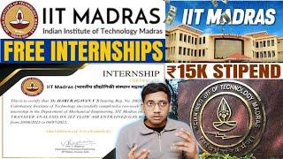 IIT Madras Summer Internship 2025  | Check All Eligibility & Details | Earn 15K/Month | Apply Now 