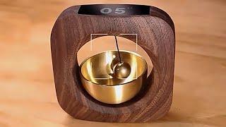 Copper Bell Timer - Walnut Wood - Battery Operated