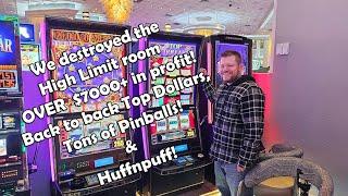 When you Win $10,000+ on Top Dollar, Pinball & Huff n' Even More Puff 5 Huge Handpays!