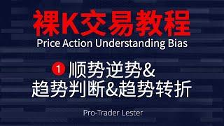 13年职业交易员：裸K交易教程｜大众的3个理解偏差｜顺势逆势&趋势判断&趋势转折｜价格行为交易｜Price Action Understanding Bias