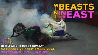 Minibeasts In The East II - LIVE Beetleweight Robot Combat [September 2024]