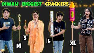 DIWALI BIGGEST CRACKERS | S M L XL Crackers | Diwali Celebration with family | Aayu and Pihu Show