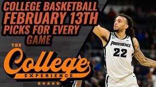 COLLEGE BASKETBALL PICKS (ONLY) - Tuesday, February 13th | TCE Trims