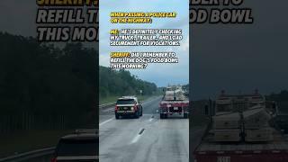 Me, when passing a police car on the highway, as a truck driver with a flatbed trailer. #trucker