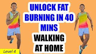 40 Min Walking In Place Cardio to Unlock Fat Burning 350 Calories