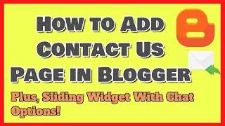 How to Add Blogger Contact Form to Pages