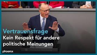 Rede von Friedrich Merz zur Vertrauensfrage von Olaf Scholz am 16.12.24