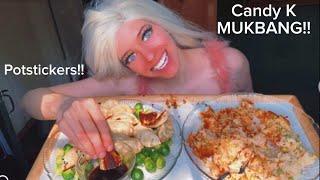 CANDY K MUKBANG (All Dolled Up!)  POTSTICKERS GALORE!!! I’M BACK!!