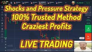 Crazy Profits 100% Winning | Live Trading | Binary Options Iq Shocks and Pressure Strategy Actions