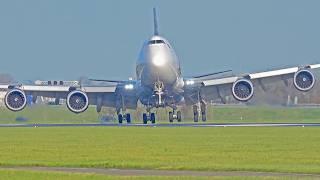 SPECTACULAR HEAVY STORM CROSSWIND LANDINGS Winds up to 100km/h! Amsterdam Schiphol Airport