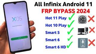 All Infinix Android 11 FRP Bypass 2024 | X688B/X6611B /X657B Google Account Unlock Without PC