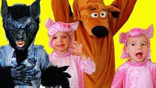 3 Little Pigs Story BIG BAD WOLF on VACATION Meet Scooby Doo!