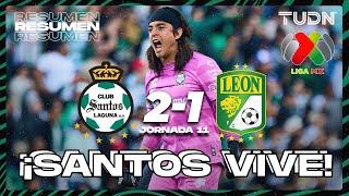 Resumen y goles | Santos 2-1 León | Liga Mx - CL2025 J11 | TUDN