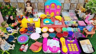 Barbie doll kitchen set playing in hotel setup/Barbie show tamil