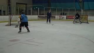 Bandits Goalie School - Hop step back door play