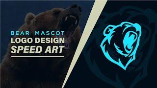Bear Mascot Logo Speed Art - Adobe Illustrator Tutorial