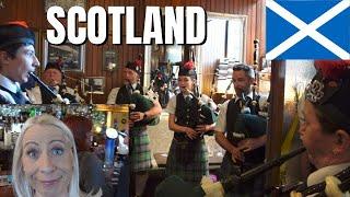 SCOTLAND: Hawick Pub and Pipe band