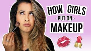 HOW GIRLS PUT ON MAKEUP | Ariel Hamilton