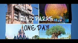 First Time Doing 4 Disney Parks in a Day Challenge | Walt Disney World Vlog