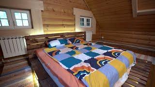 Кровать из деревянных поддонов | DIY