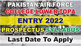 PAF COLLEGE LOWER TOPA ADMISSION 2021 || PAF COLLEGE LOWER TOPA ENTRY 2022