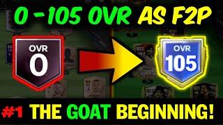 THE GOAT BEGINNING EVER - 0 to 105 OVR as F2P [Ep01] | Mr. Believer