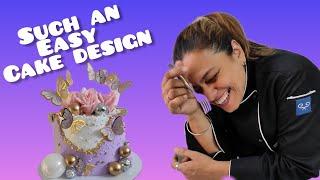 EASY ICING TECHNIQUE I Easy cake icing decoration I elegant cake design I Sweet Wonders