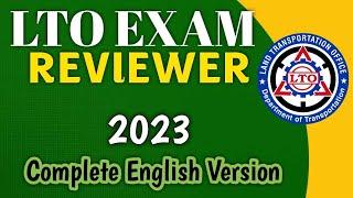 LTO EXAM REVIEWER ENGLISH VERSION FULL 2023