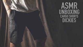 ASMR - Unboxing Dickies Ripstop Cargo Shorts. Tapping, Scratching, Stroking  [fabric sounds]