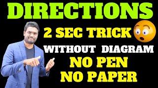 DIRECTIONS 2 SEC TRICK WITHOUT DIAGRAM | NO PEN NO PAPER | By Chandan Venna