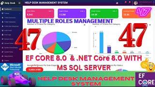 EP 47 Help Desk Management System EF Core NET Core ll .NET 8.0 Tickets, Users, Roles Management,