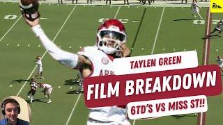 Arkansas Football: Taylen Green's BEST THROWS vs Mississippi State, Film Breakdown