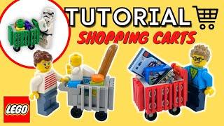 2 Styles of SHOPPING CARTS for any LEGO STORE! Tutorial