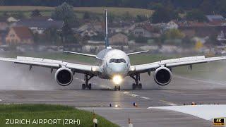 22 GREAT TAKEOFFS and LANDINGS at ZRH |  ZURICH Airport Plane Spotting (ZRH/LSZH) | 4K