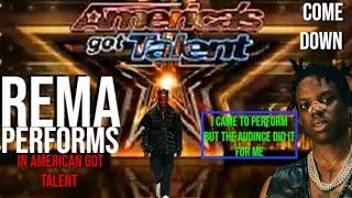 REMA CALM DOWN FINALLY IN AMERICAN GOT TALENT. LOOK AT THE LOVE FROM THE AUDIENCE.