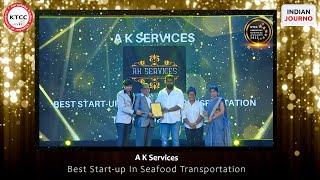 A K Services received the Karnataka Business Awards for Best Start-up In Seafood Transportation! 