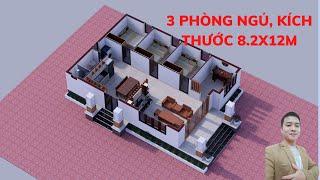 Gợi Ý Mặt Bằng Nhà Cấp 4 Có 3 Phòng Ngủ Diện Tích Xây Dựng 120m2 Vô Cùng Tối Ưu | Nhà đẹp Bách Hợp